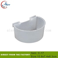 Mangeoire et abreuvoir rectangulaires écologiques en plastique Aier, accessoire à clipser pour pigeons et perroquets (tailles 40/55/70CM)