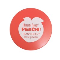 Bedak Tabur Peach Round Translucent 3 Warna Campuran dalam Wadah untuk Riasan Wajah Sehari-hari, Perjalanan, Kantor, dan Pesta