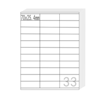 Papier autocollant thermique A4 imperméable et résistant aux rayures, auto-adhésif 70*25.4, commande personnalisée acceptée, compatible avec les imprimantes thermiques