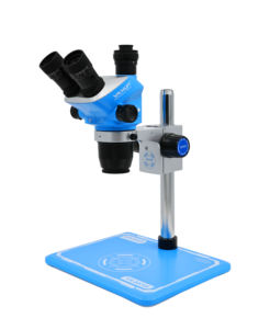 고급 광학 시스템 YAXUN YX-AK48 삼안 입체 현미경 6.5X-52X 연속 줌 산업용 PCB 모바일 수리 - Product Image 1