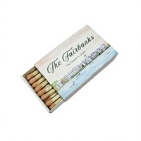 Allumettes en bois longues avec boîte de luxe, prix de gros usine, boîte d'allumettes personnalisée avec logo coloré pour bougies, cigares et usage domestique