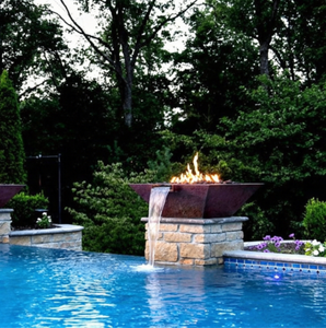 Stainless Steel <b>Fire</b> <b>Pit</b> Gas Bowl Patio <b>Fire</b> <b>Pit</b> with Pool Waterfall and Fountain Garden Ornament - Product Image 3