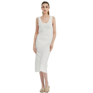 Robe longue en soie glacée Yu Zhaoge, col U sans couture, nuisette pour femme, sous-vêtement d'été, chemise de nuit, tailles M-5XL - Product Image 5