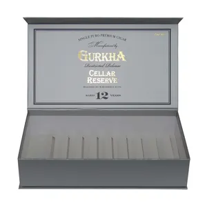 Benutzer definierte Premium-Logo Großhandel Geschenk papier Pappe Fall Aufbewahrung boxen Zigarre Humidor Verpackung