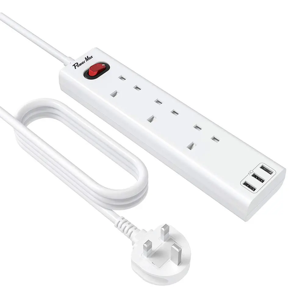 Tonghua 3-Outlet Stekker Strip Verlengkabel Aansluiting Verlengkabel Uk Usb Stekkers Dubbel Stopcontact Elektrische Benodigdheden