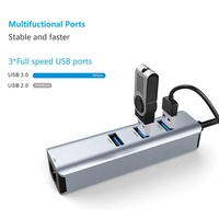 Hub USB Offre Spéciale 4-en-1 USB3.0 USB 3.0 à 3 ports USB 1000Mbps Gigabit RJ45 Ethernet Lan Carte réseau Hub Convertisseur Adaptateur