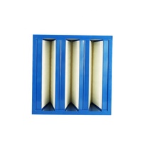 Cadre bleu plastique W Ventilation filtre HEPA haute H13 grand Volume d'air V-Bank systèmes de CVC filtre filtre purificateur d'air filtre
