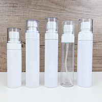Fuyun PET Skincare Packaging 80/100/120/150ml Bouteille de toner en plastique blanc avec vaporisateur de brume Bouteille à pompe de lotion ronde transparente