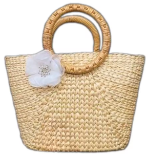 Bolso multicolor de hierba Sabai Natural ecológico hecho a mano con diseño único superventas para oficina y playa - Product Image 2