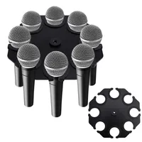 Support de microphone portable réglable Support multimicrophone Mains libres Cardioïde Polar XLR Manchon en silicone Pince à vis de montage