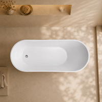 Baignoire autoportante ovale rouge bordeaux avec intérieur blanc, baignoire profonde pour trempage, couleurs personnalisées en gros, 150cm 160cm 170cm