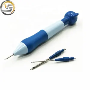 SKC New DIY Craft Nähen Bastel werkzeuge Stricken Magic Stickerei Pen Punch Needle Set mit 3 Nadeln und 2 Threader