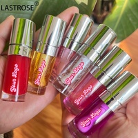 Choisissez votre propre tube d'huile à lèvres 48 saveurs fruitées, huile à lèvres changeante de couleur, marque privée, saveur fruitée végétalienne, maquillage hydratant, soin des lèvres