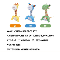 Jouets en peluche pour chien en corde, personnalisables avec logo, mignons et résistants, vente en gros