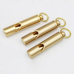Porte-clés sifflet en laiton meilleur sifflet d'urgence de qualité supérieure survie en plein air auto-défendre personnalisé autre transporter n'importe où Edc porte-clés - Product Image 6