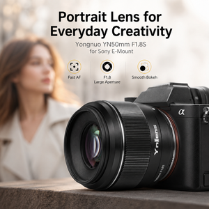 Yongnuo YN เลนส์ AF Prime <span class=keywords><strong>F1</strong></span>.8S 50มม. สำหรับ SONY E mount กล้องมิเรอร์เลส APS-C เลนส์ถ่ายภาพบุคคลขนาดใหญ่โฟกัสอัตโนมัติ - Product Image 5