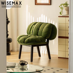 WISEMAX Mobilier de salon moderne et confortable siège moelleux en plumes Fauteuil de loisirs à pieds en bois Fauteuil d'appoint pour salon - Product Image 2