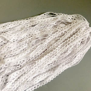 Ribete de Encaje de Algodón Puro con Borde Picot Delicado de 1.0 cm, Toque de Acabado <span class=keywords><strong>para</strong></span> <span class=keywords><strong>Ropa</strong></span> de Bebé y Manualidades de Herencia YLC07 - Product Image 6