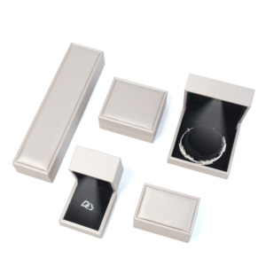 Led tùy chỉnh bao bì Quà Tặng bán Bông tai đèn container đôi hiển thị da vòng lưu trữ thiết lập hộp hiện đại sang trọng hình chữ nhật - Product Image 3