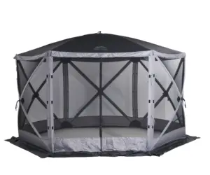 ワイルドランドクイックセットアップ6面大型屋外キャンプサンシェルターポータブルガゼボテント屋外旅行用ハブスクリーンテント