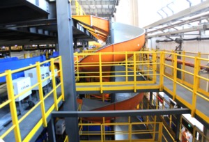 Luhui vận chuyển tải cao bưu kiện phân loại băng tải thẳng đứng SORTER trọng lực xoắn ốc máng cho lớn thả các trang web kho - Product Image 3