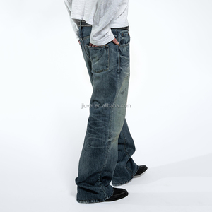 <span class=keywords><strong>Jeans</strong></span> Baggy in Denim Selvedge Pesante da 13oz, Unisex, Personalizzati, Lavati, a Zampa d'Elefante, Produttore per <span class=keywords><strong>Uomo</strong></span> - Product Image 2