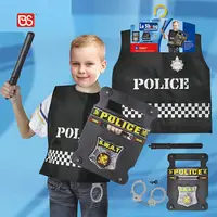 BS oyuncak kişiselleştirilmiş rol oynamak polis asker üniforma karnaval kariyer polis giyinmek çocuklar Cosplay kostüm çocuklar için