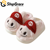 Pantoufles d'hiver StepGrace pantoufles épaissies personnalisées Labubu pantoufles thermiques en fausse fourrure pour femmes