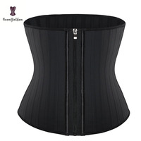 Corset amincissant en latex avec fermeture éclair et clips, taille 12 pouces, marque privée, avec logo personnalisé