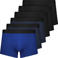 Celana Boxer Pria Katun Rajut Nyaman Bernapas Model Mid-Rise Ramah Lingkungan Anti-Bakteri Anti-Statik