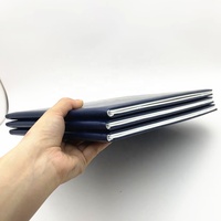 Porte-certificat en cuir PU de qualité supérieure, bleu marine, format A4, avec impression personnalisée, dossier pour diplôme, couverture de document de remise de diplôme pour l'école ou l'université