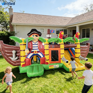 Castillo Inflable con Temática de Barco Pirata, Resistente a Fugas, Estructura Robusta, para <span class=keywords><strong>Alquiler</strong></span> en Eventos, con Soporte Postventa Completo - Product Image 1