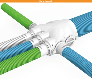 Tubo de doble capa de HDPE corrugado de PE flexible, conducto de ventilación/escape de aire fresco para instalación de sistemas HVAC, rejillas de registro - Product Image 2