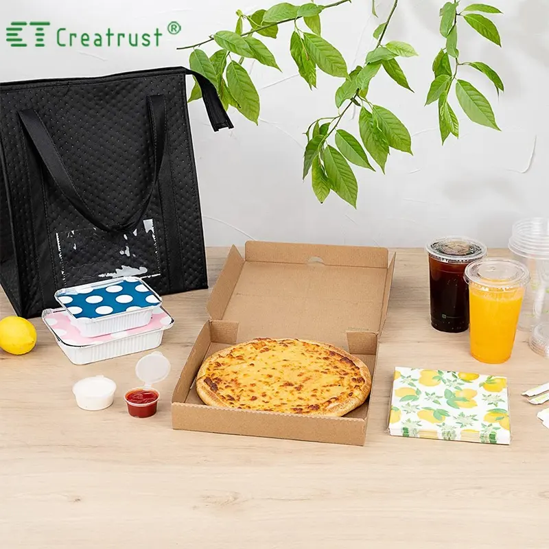 Creatrust Factory Wholesale 7 8 9 10 11 12 16 18 19 20 Inch Corrugated Pizza Boxes Packing Supply Manufacturers Supplier