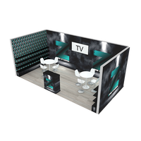10x20ft personnalisé modulaire en aluminium éclairage toile de fond Portable étagère affichage salon stand d'exposition
