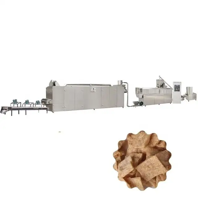 Ligne de machine de production de protéines de soja texturées prix de la machine d'extrudeuse de nourriture de morceaux de soja