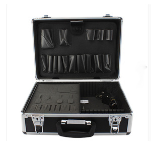 Grande boîte à outils en aluminium pour tatouage, étui de rangement noir pour kit de machine à tatouer et fournitures - Product Image 2