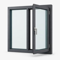 Fenêtre à battant en aluminium à double vitrage EOSS, économie d'énergie, haute performance, pour maison passive moderne, usage résidentiel