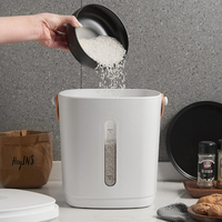 Conteneur de stockage de riz sous vide en plastique de 8 L avec poignée, boîte de conservation des aliments à fermeture automatique, utilisation en cuisine
