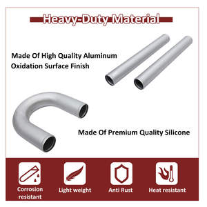 <span class=keywords><strong>3</strong></span> "DIY полированный интеркулер Труба с U труба черный силиконовый соединитель + зажим комплект - Product Image 5