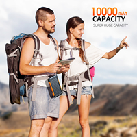 Batterie solaire magnétique étanche 22,5W 10000mAh, chargeur solaire pour le camping et la randonnée, IP67, banque d'alimentation sans fil d'urgence 15W