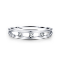 Vente chaude, tendance populaire vintage, bague en argent 925 de haute qualité pour femmes, design creux avec zircon, bague de mariage