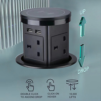 KLASS KN-01 Bestseller 15W Kabelloses Laden Dual USB Typ-C Anschlüsse Tischsteckdose Universal 16A 250V Elektrische Steckdose mit 3 AC-Anschlüssen