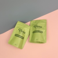 Sacs vides d'emballage sous vide verts organiques 30g 50 grammes de paquets de papier d'aluminium de PE pour des sacs d'emballage de Matcha de poche de thé