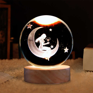 Bola <span class=keywords><strong>de</strong></span> <span class=keywords><strong>cristal</strong></span> transfronteriza <span class=keywords><strong>de</strong></span> Navidad con Papá Noel y renos, luz nocturna para dormitorio, decoración <span class=keywords><strong>de</strong></span> escritorio, regalo <span class=keywords><strong>de</strong></span> cumpleaños - Product Image 6