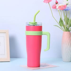 Vaso Térmico de Viaje Ice Bully de 40oz con Asa, Tapa, Popote y Base Antideslizante, OEM ODM, Color Personalizado - Product Image 2