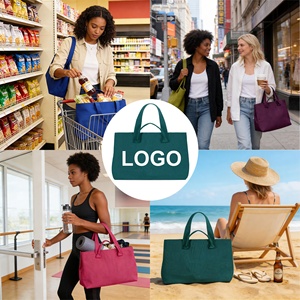 Grand sac fourre-tout tendance en jacquard tricoté 3D avec logo personnalisé pour femme, idéal pour les courses et la plage, avec personnalisation de marque - Product Image 6