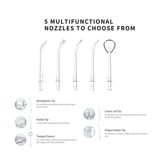 Value Pack IPX7 Irrigador bucal a prueba de agua Hilo <span class=keywords><strong>dental</strong></span> eléctrico Dispositivo de <span class=keywords><strong>limpieza</strong></span> de dientes para viajes en casa Cuidado de las encías de chorro de agua - Product Image 4