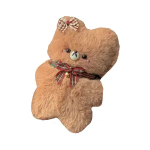 Barato Navidad lindo oso de peluche de juguete con pajarita Kawaii animales del zoológico osos de peluche juguetes para niños