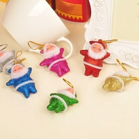 Ornamen Gantung Natal Grosir, Boneka Santa Claus Mini, Hiasan Gantung untuk Pohon Natal, Rumah, Pesta Liburan